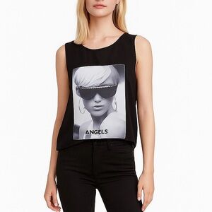 Denimland Women’s Black Sleeveless Blouse Top Size L Career Casual Polyester